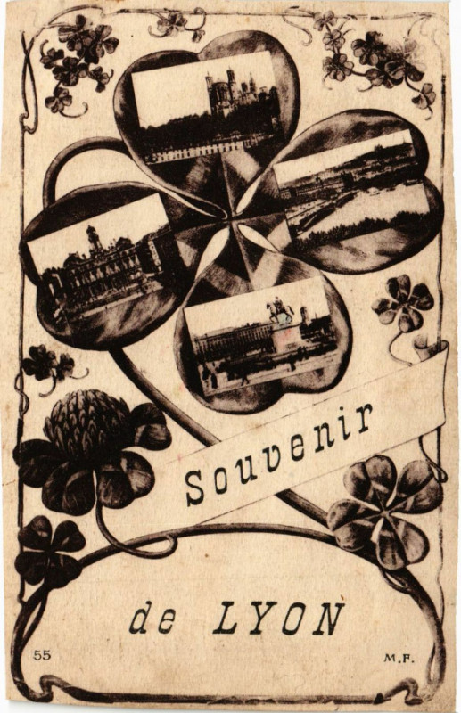 Carte postale ancienne Lyon Souvenir à Lyon