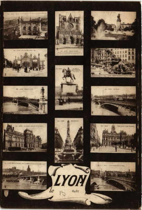 Carte postale ancienne Lyon Souvenir à Lyon