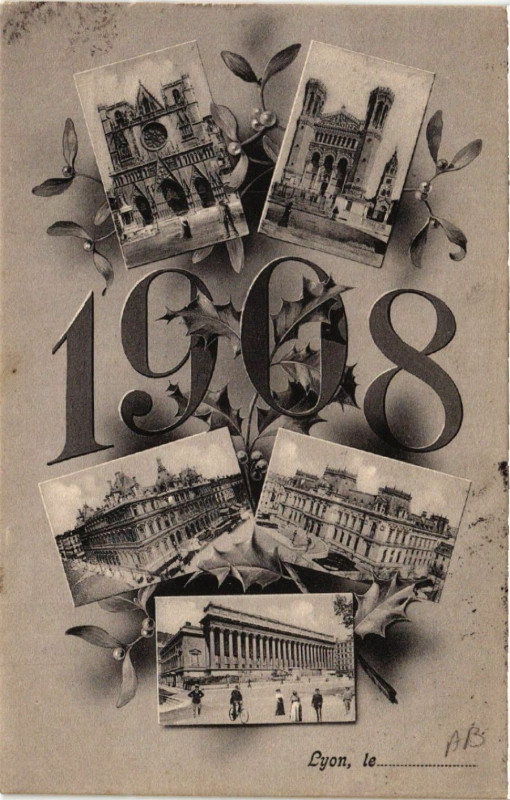 Carte postale ancienne Lyon Souvenir à Lyon