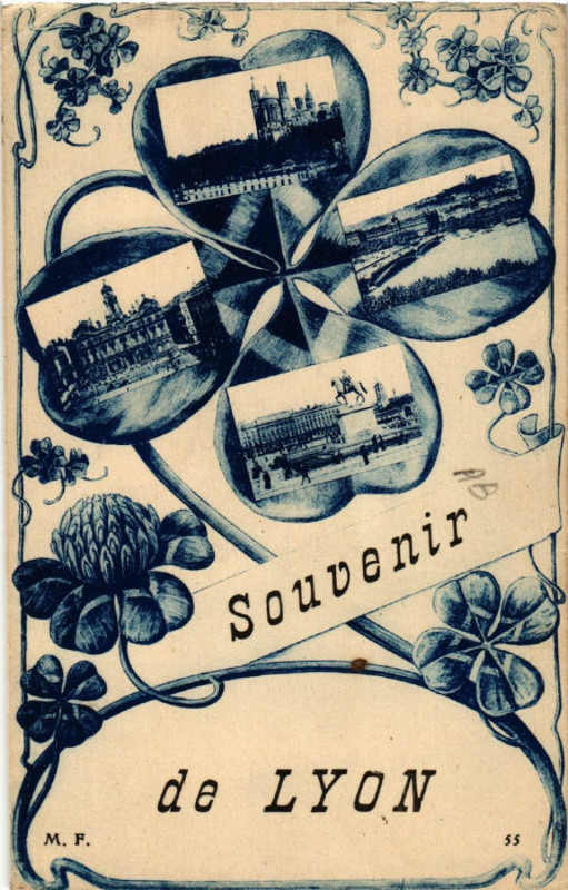 Carte postale ancienne Lyon Souvenir à Lyon
