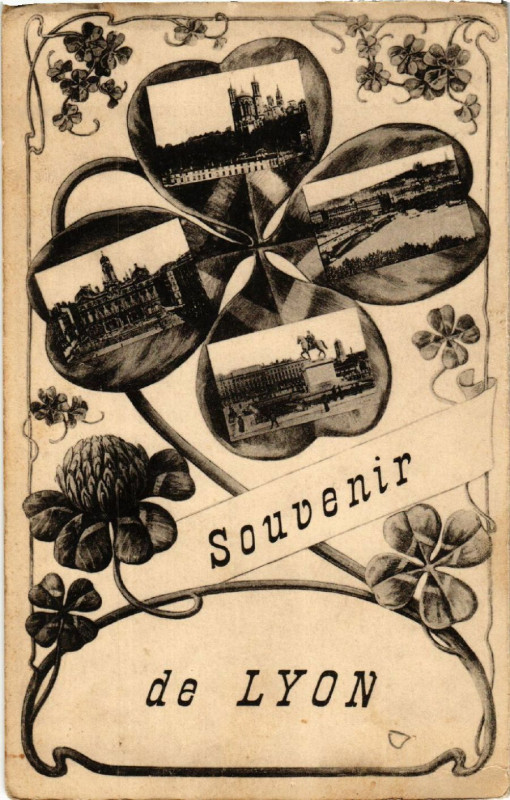Carte postale ancienne Lyon Souvenir à Lyon