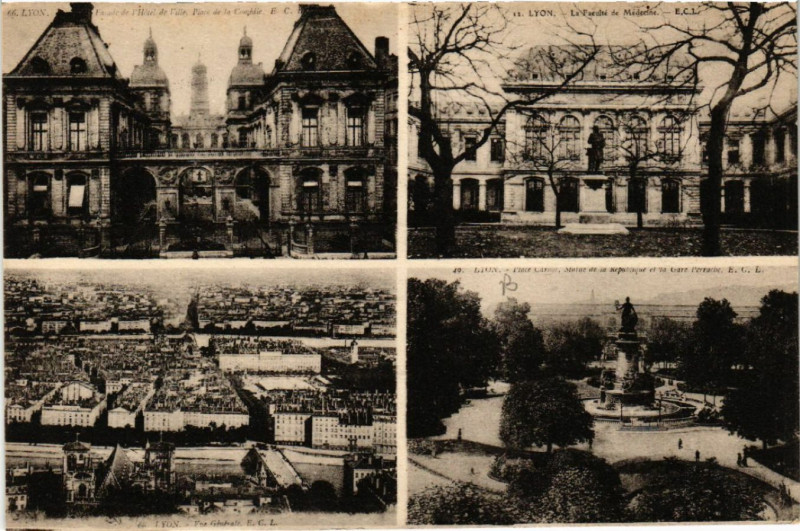 Carte postale ancienne Lyon Souvenir à Lyon