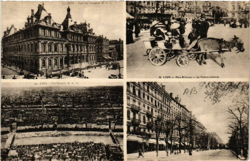 Carte postale ancienne Lyon Souvenir à Lyon