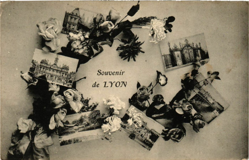 Carte postale ancienne Lyon Souvenir à Lyon