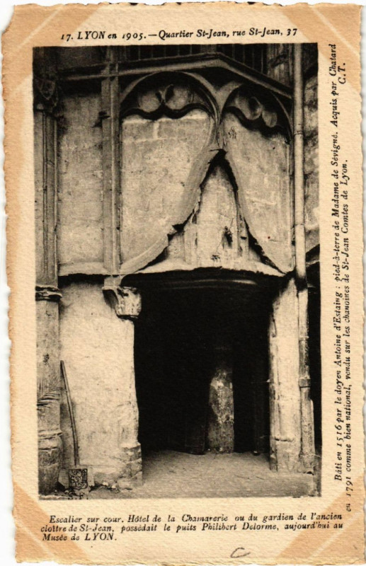 Carte postale ancienne Lyon Quartier St-Jean à Lyon