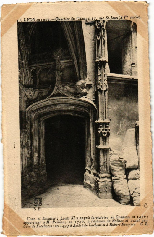 Carte postale ancienne Lyon Quartier du Change à Lyon