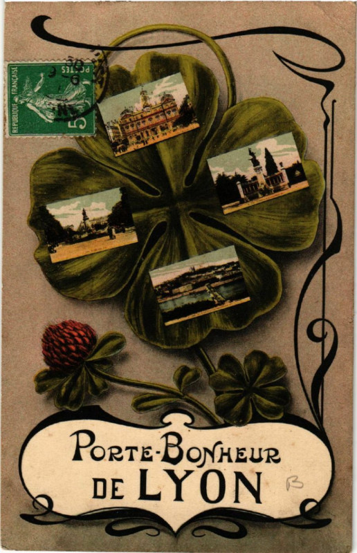 Carte postale ancienne Lyon Porte Bonheur à Lyon