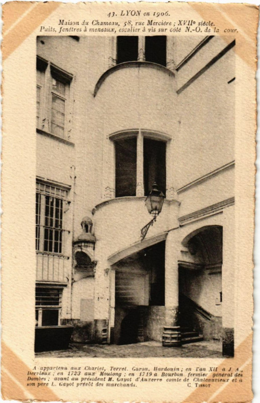Carte postale ancienne Lyon Maison du Chameau à Lyon