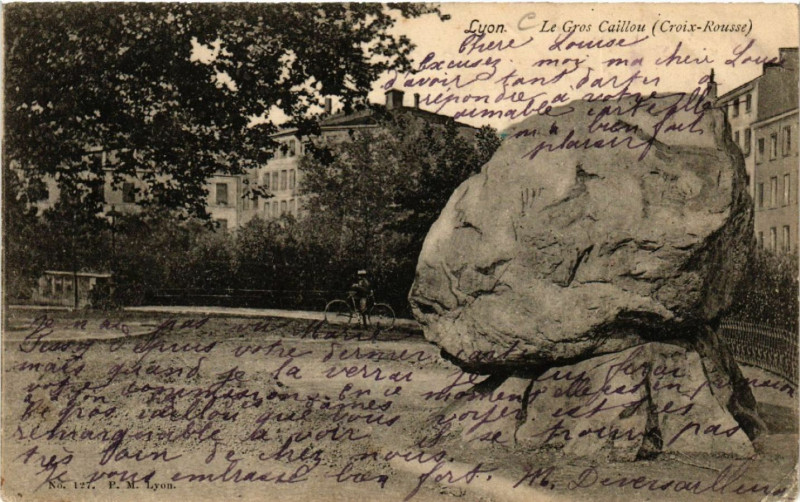 Carte postale ancienne Lyon Le Gros Caillou à Lyon