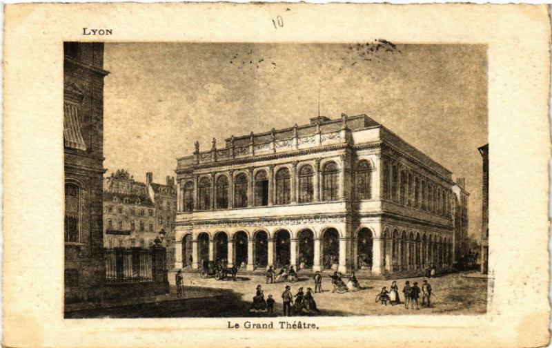 Carte postale ancienne Lyon Le Grand Theatre à Lyon