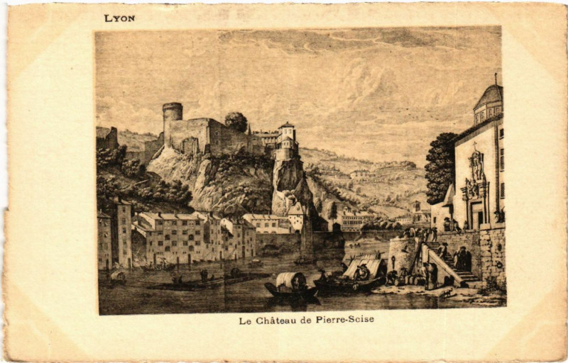 Carte postale ancienne Lyon Le Chateau de Pierre Scise à Lyon