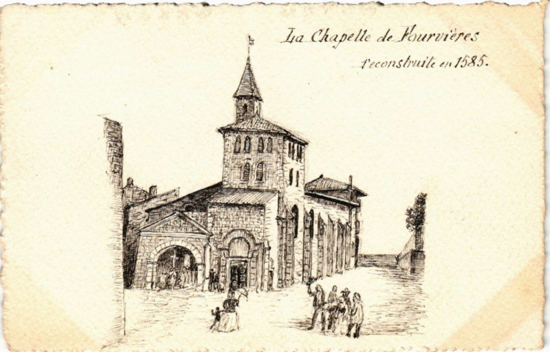 Carte postale ancienne Lyon La Chapelle de FOURVIEREs à Lyon
