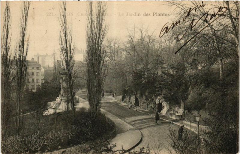 Carte postale ancienne Lyon Jardin des Plantes à Lyon