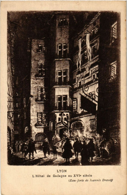 Carte postale ancienne Lyon Hotel de Gadagne. à Lyon