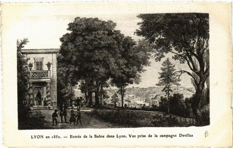 Carte postale ancienne Lyon Entrée de la Saone dans Lyon. à Lyon