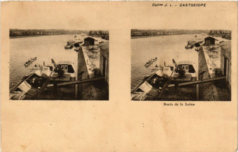 Carte postale ancienne Lyon Bords de la Saone à Lyon