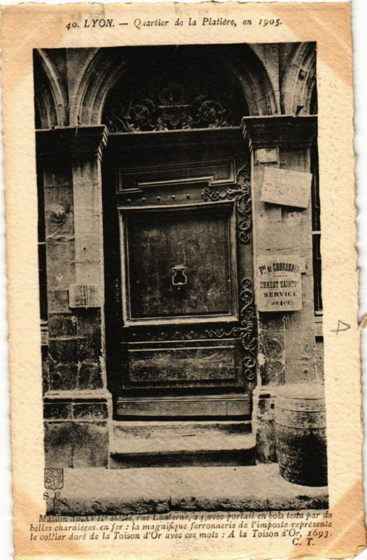 Carte postale ancienne Lyon A la Toison d'Or à Lyon
