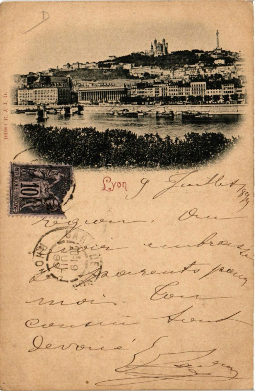 Carte postale ancienne Lyon à Lyon