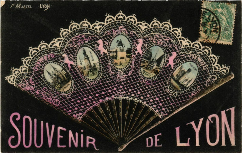 Carte postale ancienne Souvenir de Lyon à Lyon