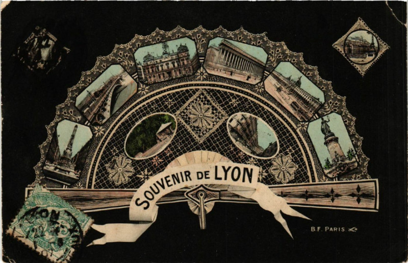 Carte postale ancienne Souvenir de Lyon à Lyon