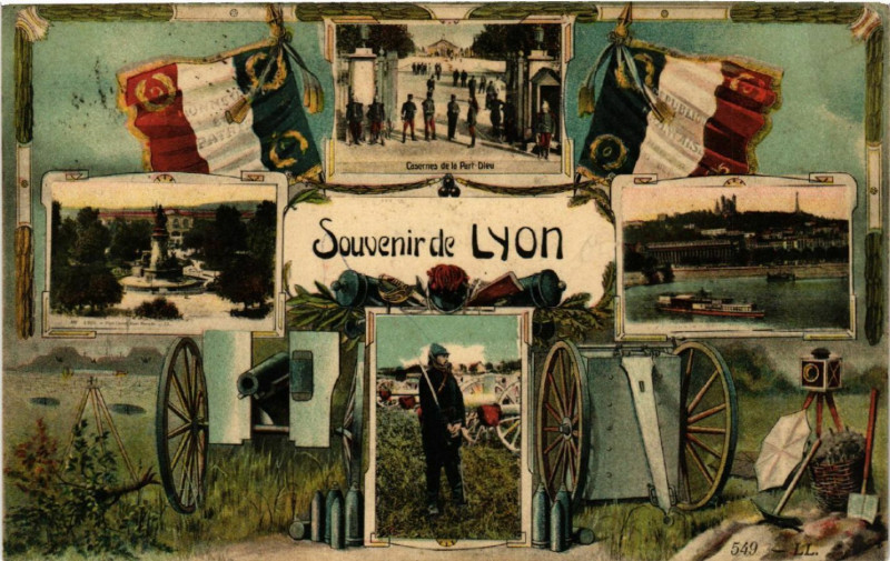Carte postale ancienne Souvenir de Lyon à Lyon