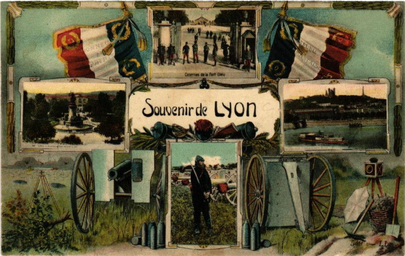 Carte postale ancienne Souvenir de Lyon à Lyon