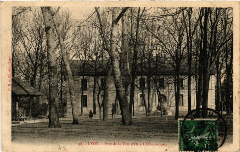 Carte postale ancienne Lyon-Parc de la Tete d'Or L'Observatoire à Lyon