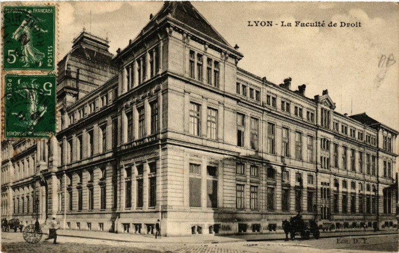 Carte postale ancienne Lyon-La Faculte de Droit à Lyon