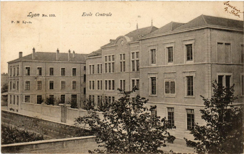 Carte postale ancienne Lyon-Ecole Centrale à Lyon