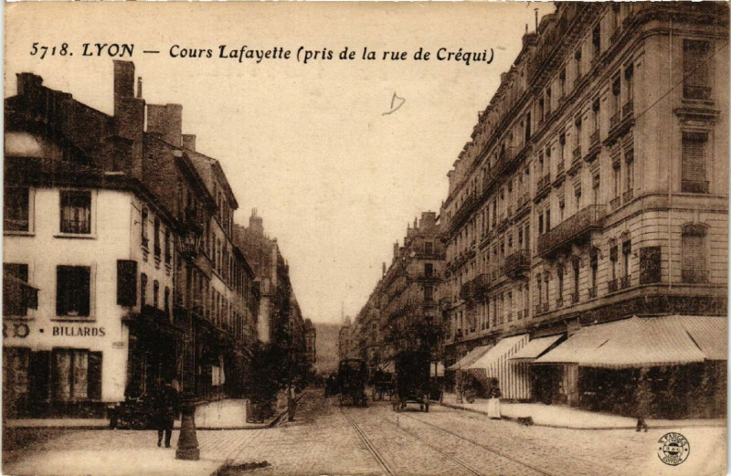 Carte postale ancienne Lyon-Cours Lafayette à Lyon