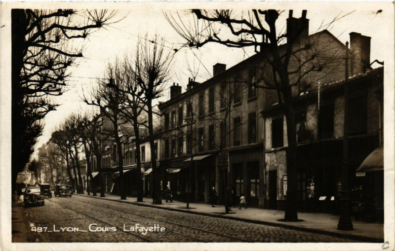 Carte postale ancienne Lyon-Cours Lafayette à Lyon