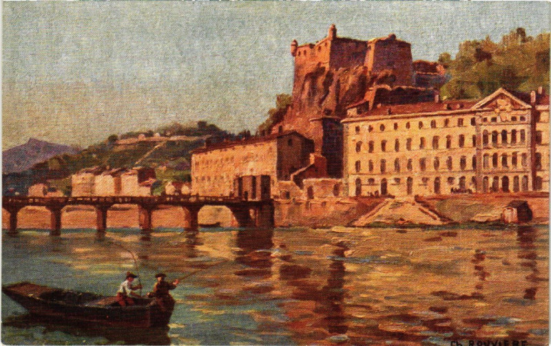 Carte postale ancienne Lyon Ancien-Le Fort St-Jean à Lyon
