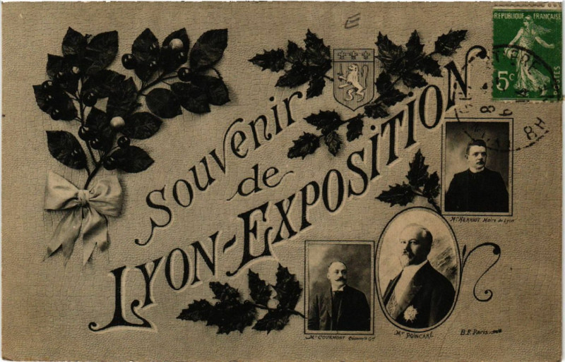 Carte postale ancienne Souvenir de Lyon-Exposition à Lyon