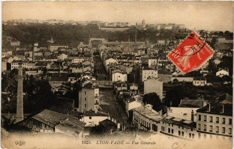 Carte postale ancienne Lyon Vaise-Vue générale à Lyon