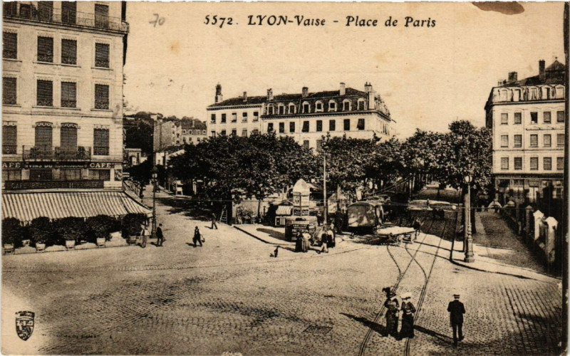 Carte postale ancienne Lyon Vaise-Place de Paris à Lyon