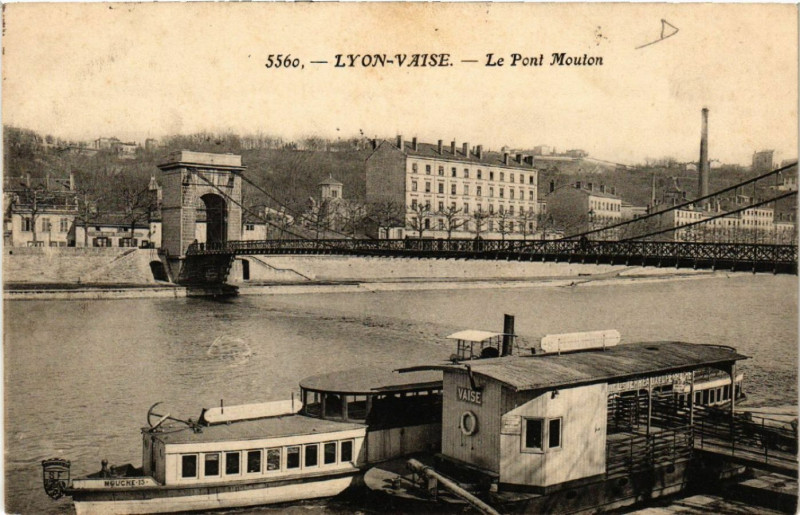 Carte postale ancienne Lyon Vaise-Le Pont Mouton à Lyon