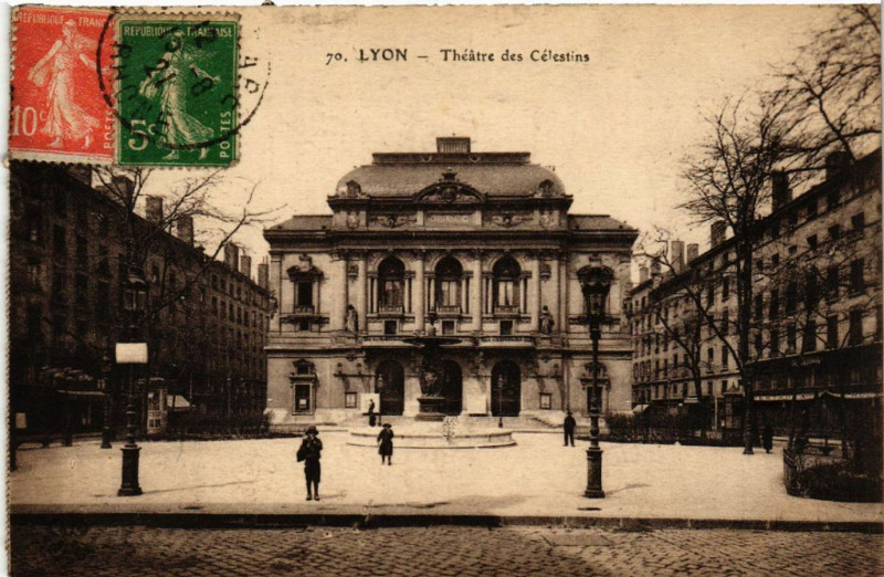 Carte postale ancienne Lyon Theatre des Celestins à Lyon