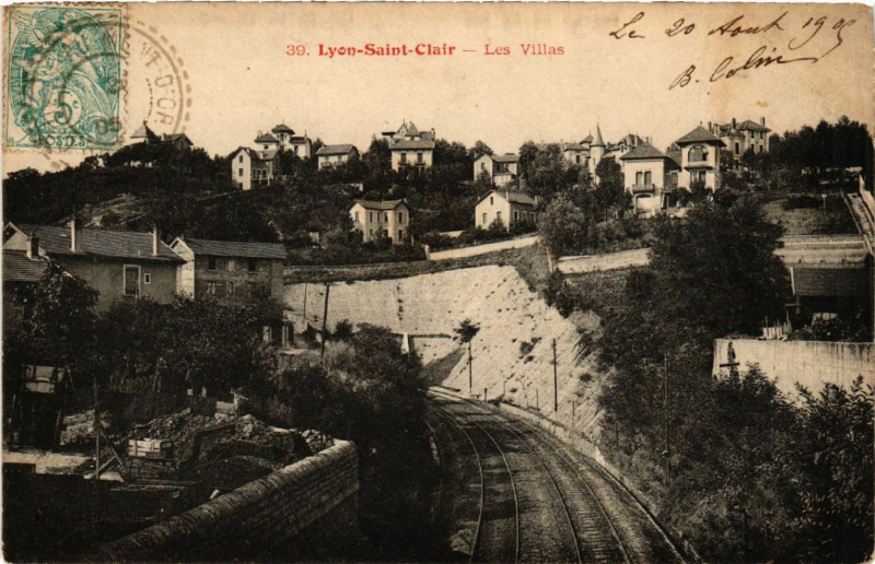 Carte postale ancienne Lyon St-Clair-Les Villas à Lyon