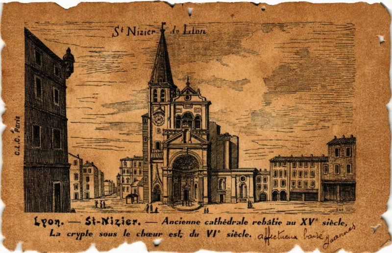 Carte postale ancienne Lyon St-Nizier à Lyon