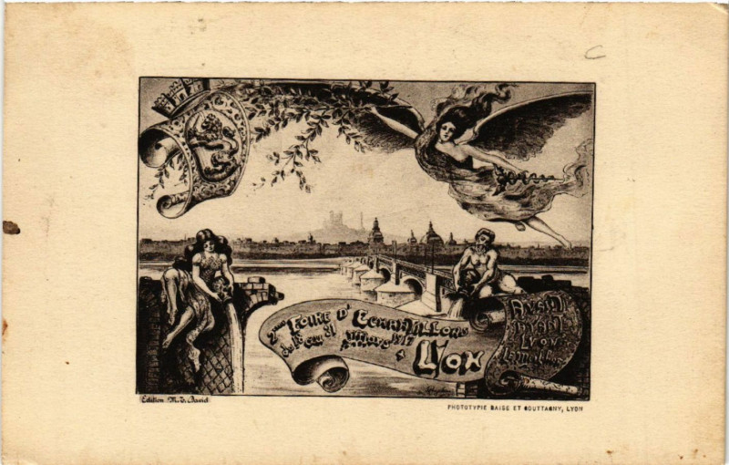 Carte postale ancienne Lyon Souvenir à Lyon