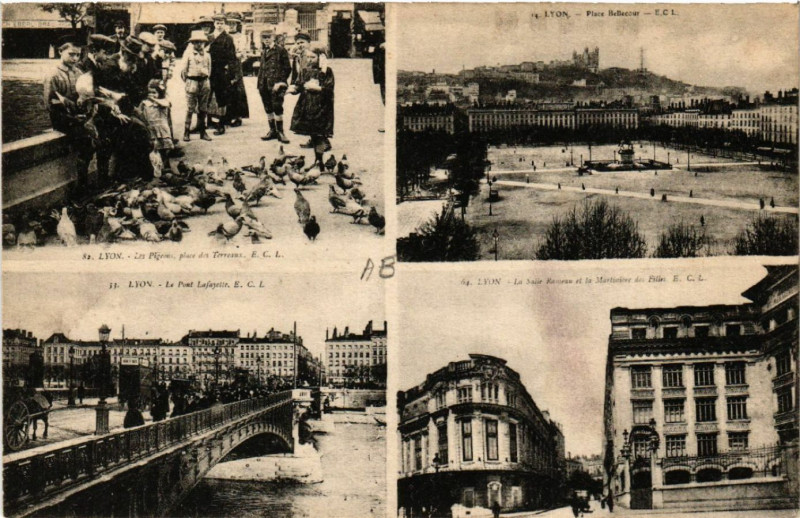 Carte postale ancienne Lyon Souvenir à Lyon