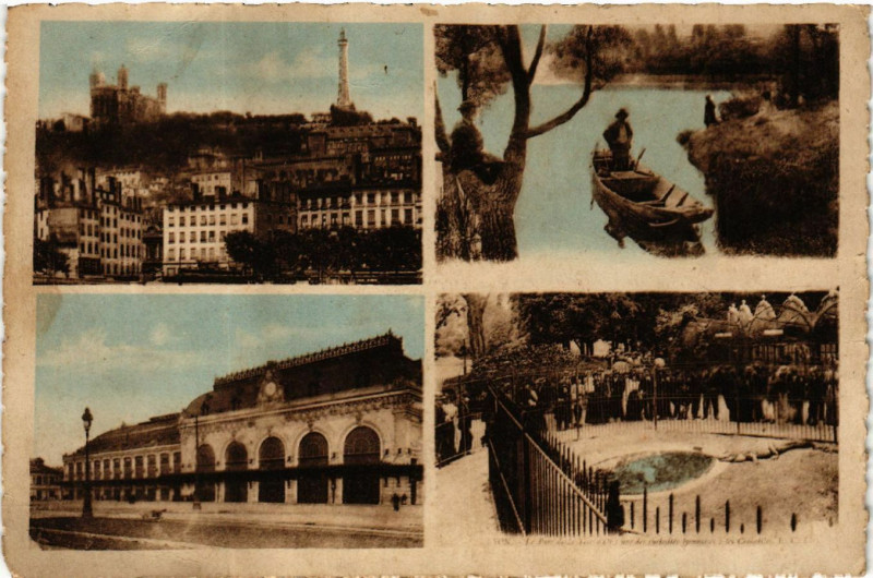 Carte postale ancienne Lyon Souvenir à Lyon