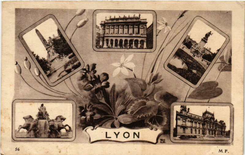 Carte postale ancienne Lyon Souvenir à Lyon