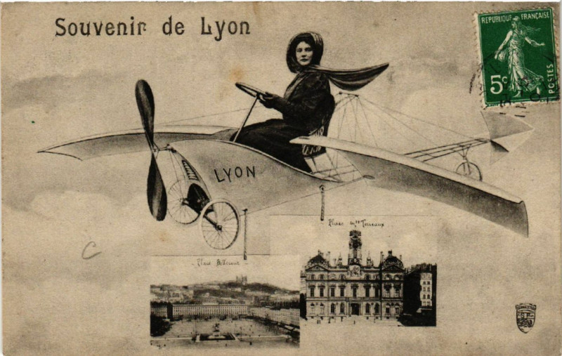 Carte postale ancienne Lyon Souvenir à Lyon