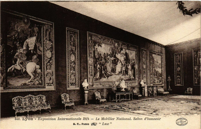 Carte postale ancienne Lyon Le Mobilier National. Salon d'honneur. à Lyon