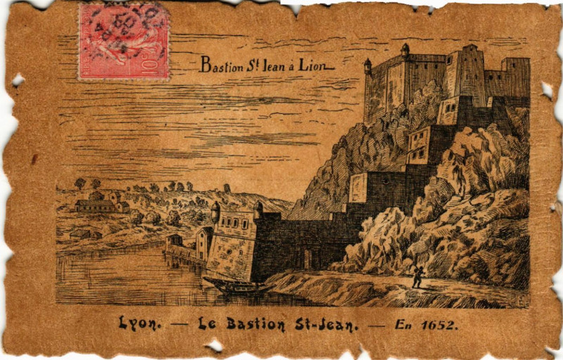 Carte postale ancienne Lyon Le Bastion St-Jean à Lyon