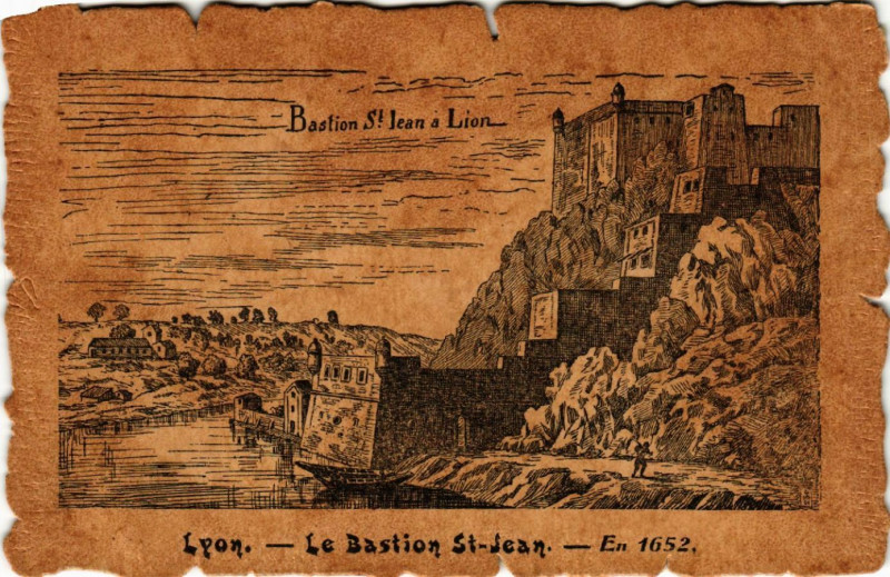 Carte postale ancienne Lyon Le Bastion St-Jean à Lyon