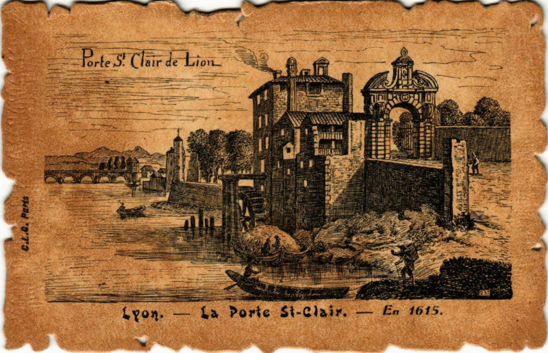 Carte postale ancienne Lyon La Porte St-Clair à Lyon