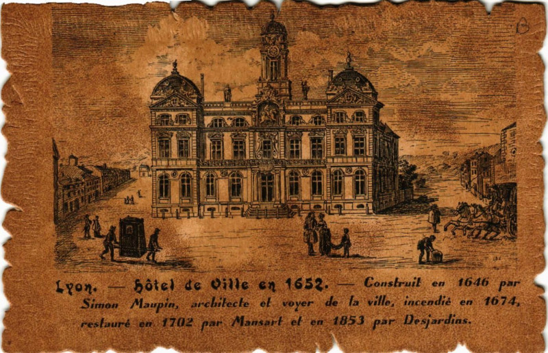 Carte postale ancienne Lyon Hotel de Ville à Lyon