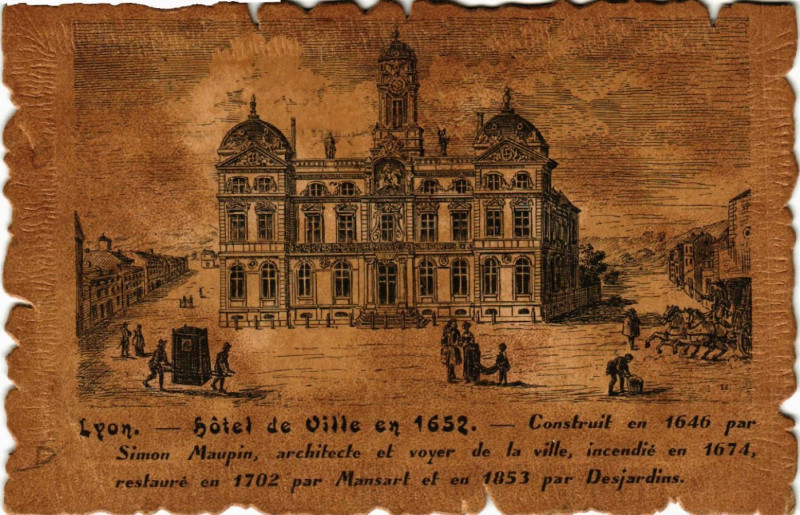 Carte postale ancienne Lyon Hotel de Ville à Lyon